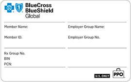 GeoBlue customer insurance card